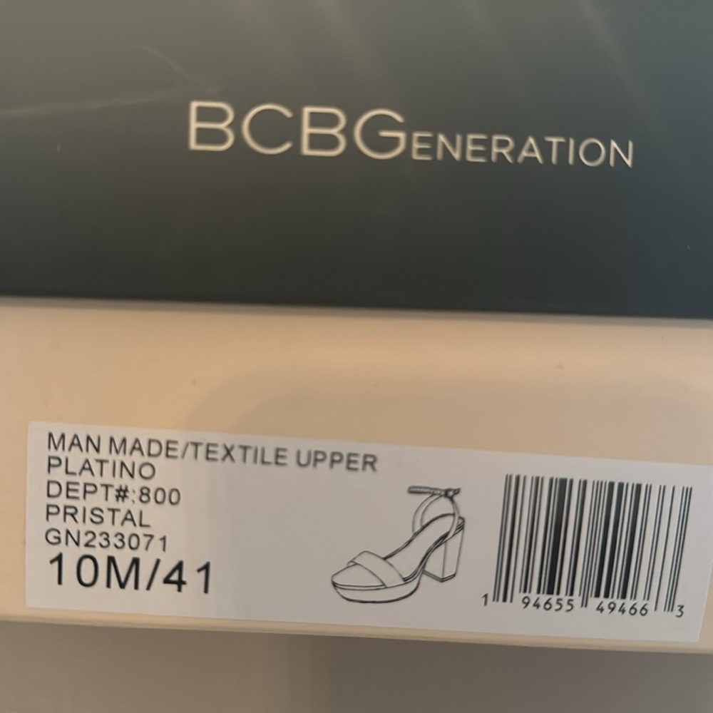 BCBGeneration Gold Rhinestone Platform Heels - Picture 7 of 7